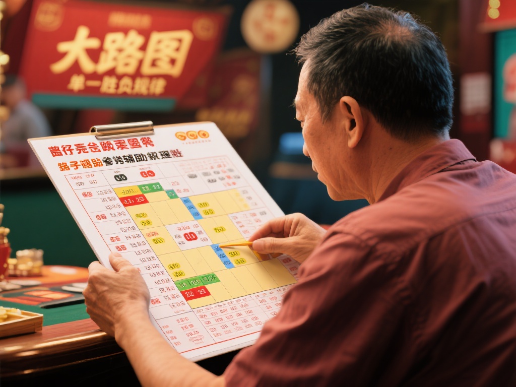 曾有一名资深玩家李先生，每次投注前都会先用“大路图