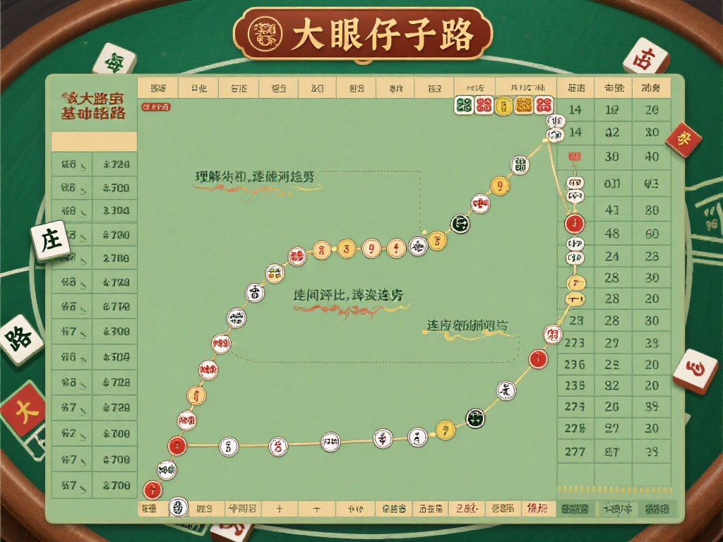 大路是最基础的路图，记录每一局庄、闲结果的连续性。