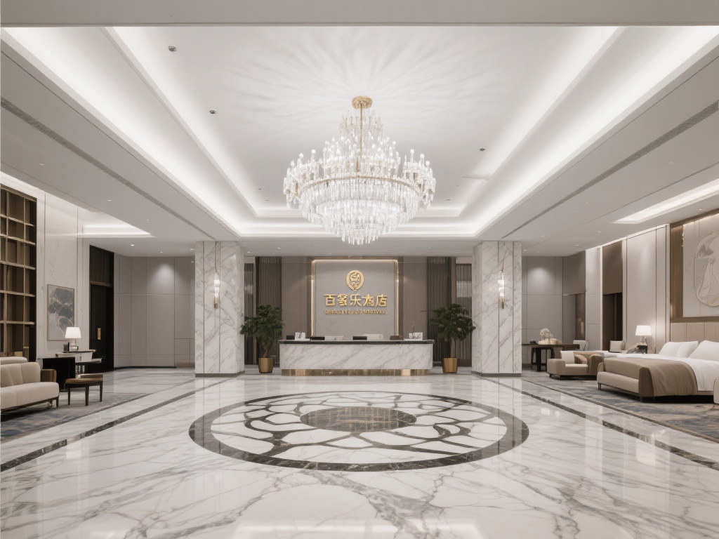 走进百家乐大酒店，首先映入眼帘的是恢弘气派的大堂。