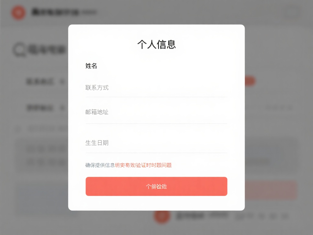 填写个人信息
通常需要输入实名、联系方式、邮箱地